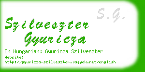szilveszter gyuricza business card